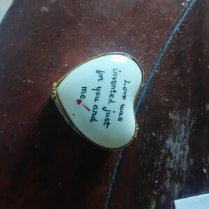 Heart-Shaped Trinket Box with Romantic Message